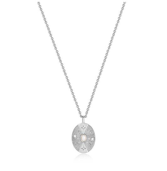  Rising Star - Link necklaces - Silver / Rhodium plated - Zirconia - 50cm